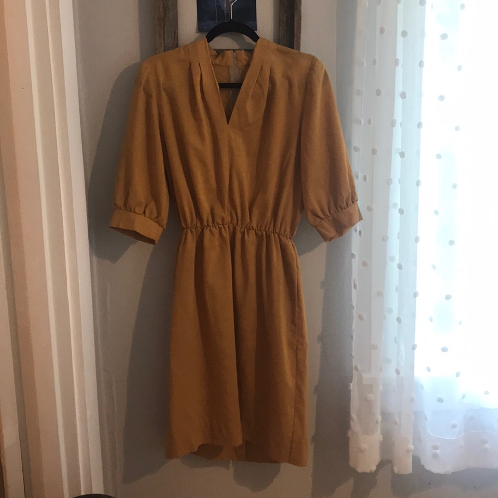 Vintage 1970s Mustard Dress